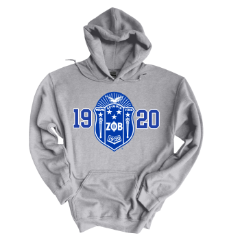 Zeta Phi Beta 1920 with Middle Shield Hoodie