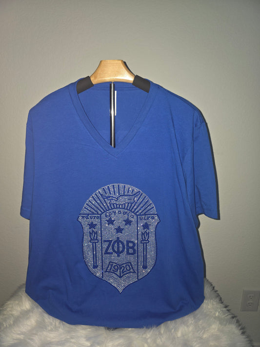Zeta Phi Beta Bling Shield T-shirt