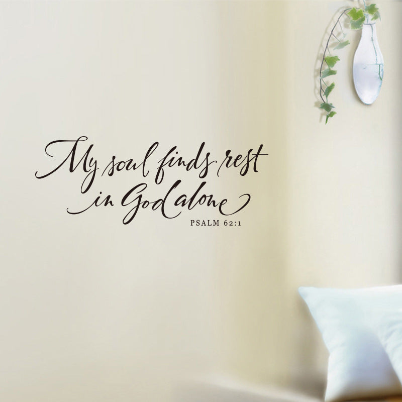 My soul English Proverbs Creative Wall Sticker