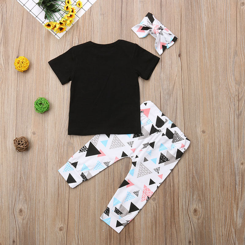 Short Sleeve Trousers Three-piece Child
