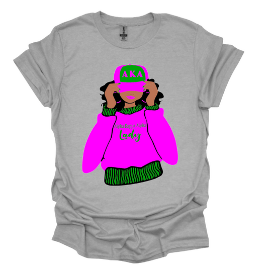 AKA Lady Baseball Cap T-shirt