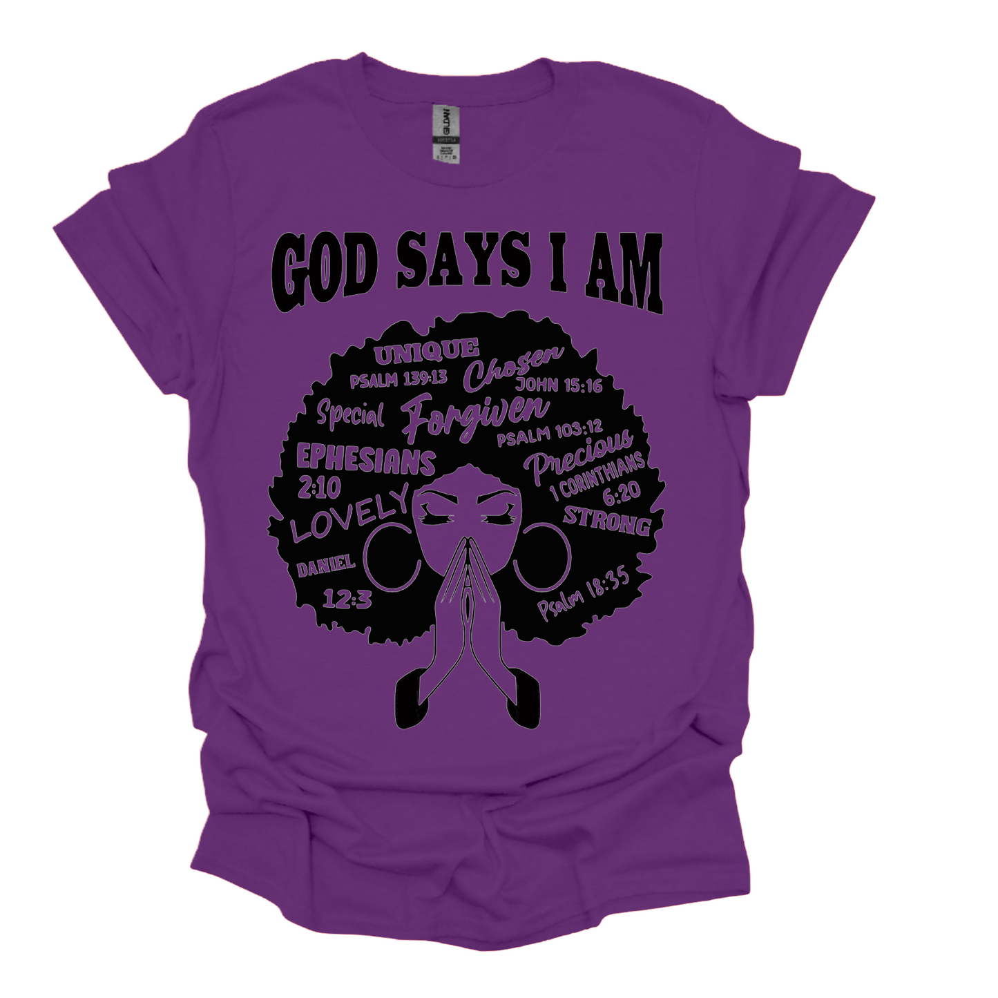 Afro Woman God Says I am(Made in the USA🇺🇸)