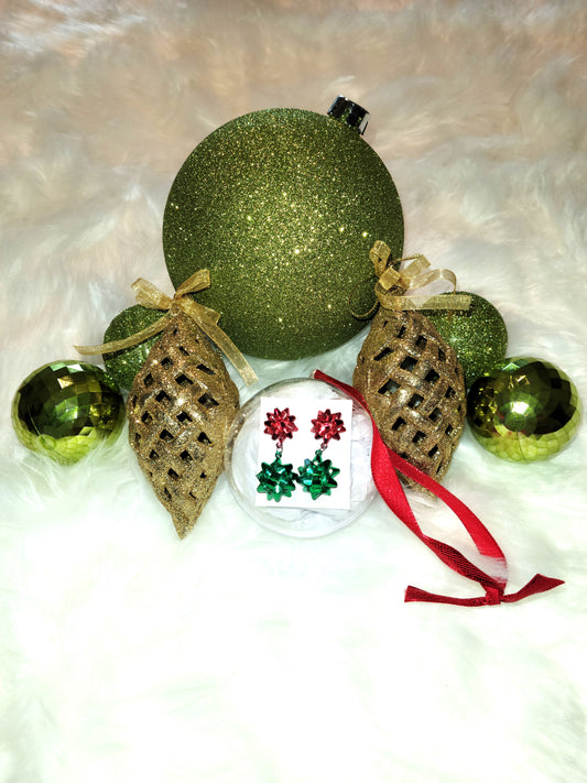 Christmas Bow Earrings