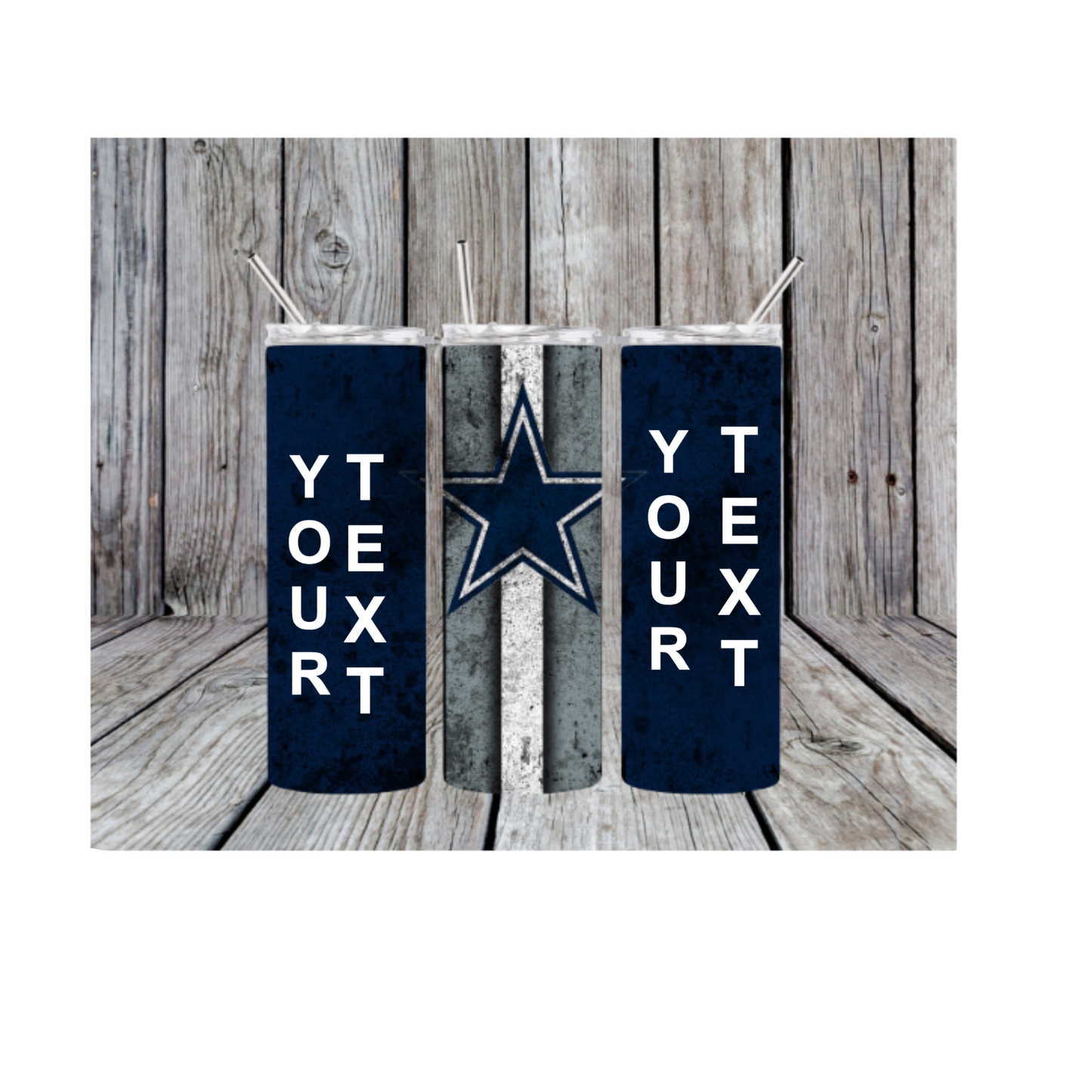 Cowboys Grunge 20oz Skinny Tumbler (Made in America)