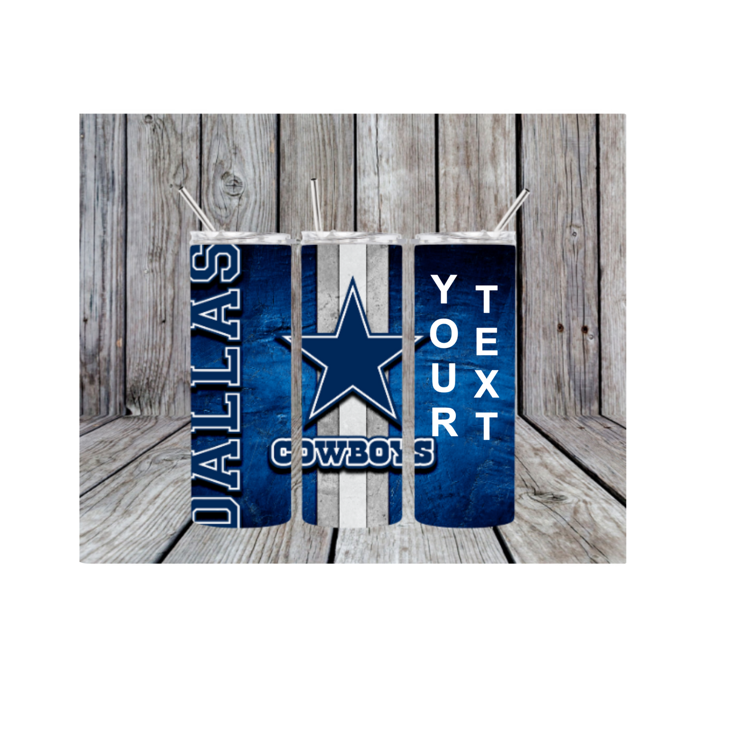 Cowboys Star 20oz Skinny Tumbler (Made in the USA)
