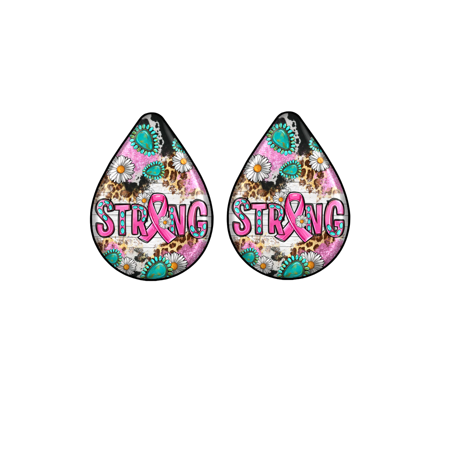 Breast Cancer Awareness Earrings - Strong