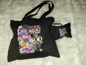 Canvas Tote Bag-Even In The Midst-Purple