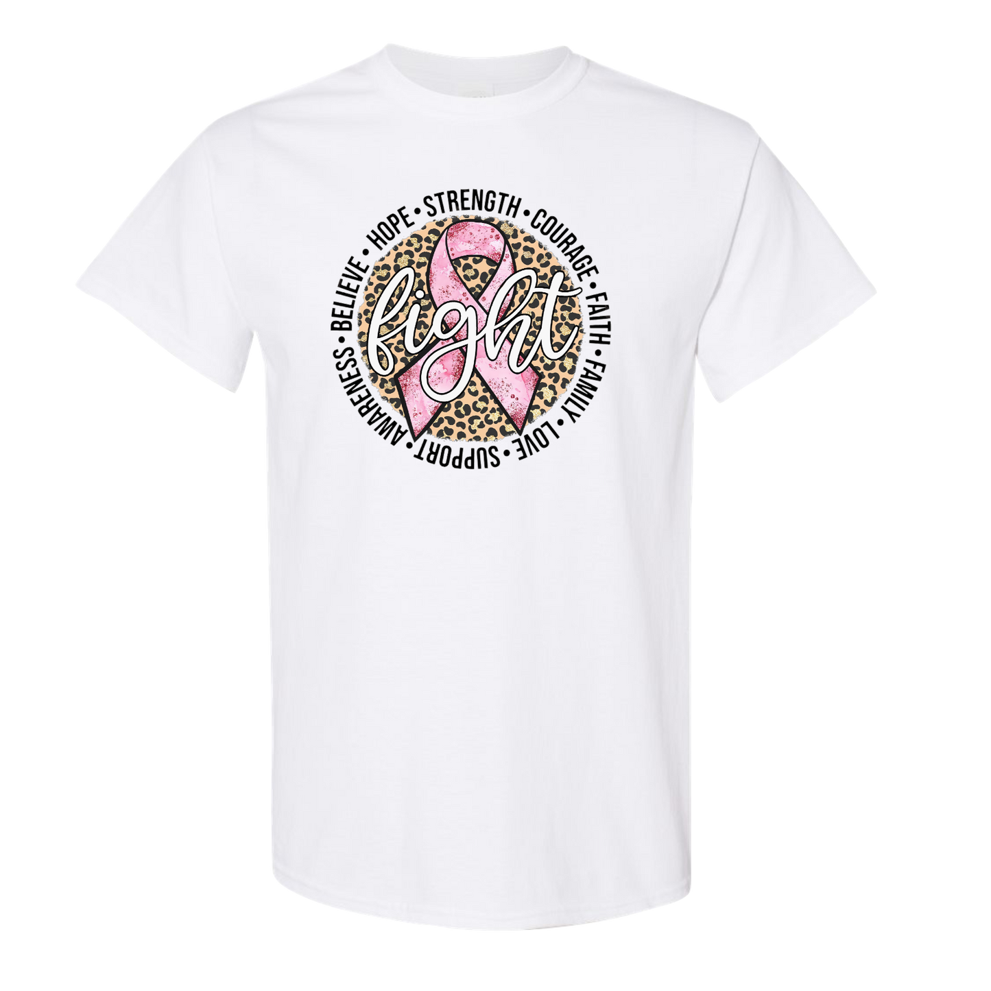 Fight Leopard Circle Breast Cancer Awareness