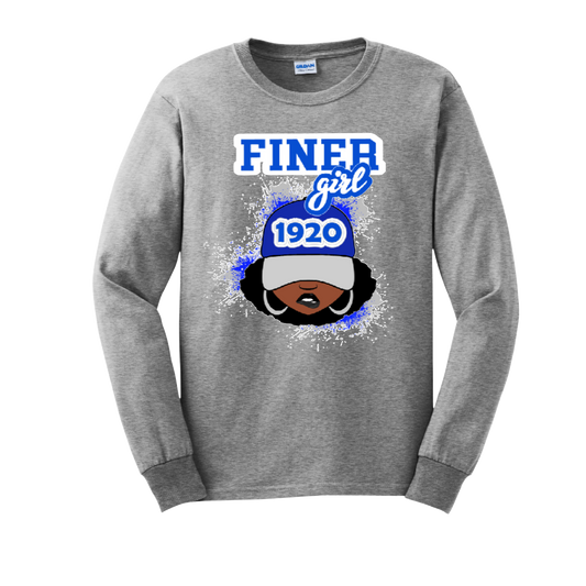 Zeta Phi Beta Finer 1920 Lip Bite - Long Sleeve T-shirt