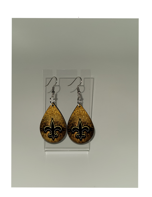 Fleur De Lis Teardrop Earrings(🇺🇸)