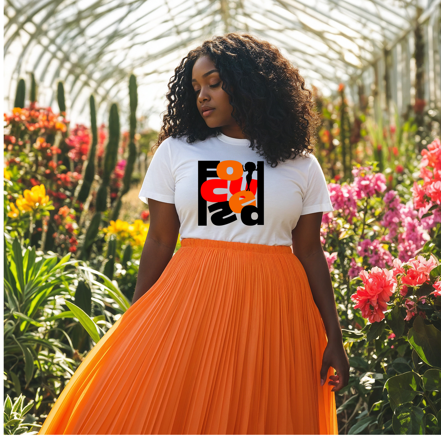 Focused Silhouette Lady T-shirt
