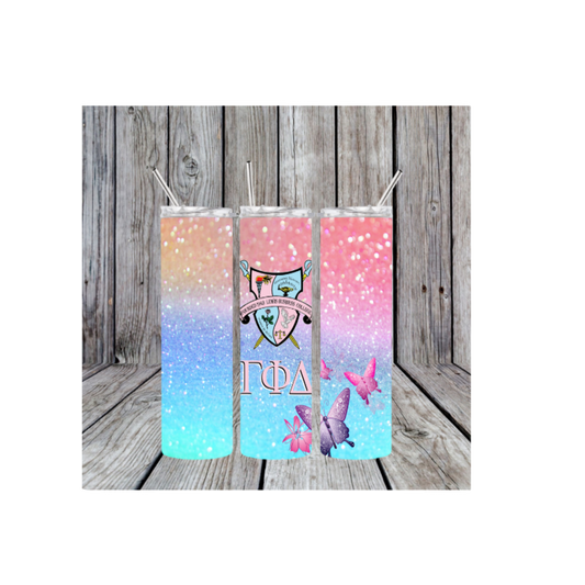Gamma Phi Delta 20oz Skinny Tumbler (Made in the USA)