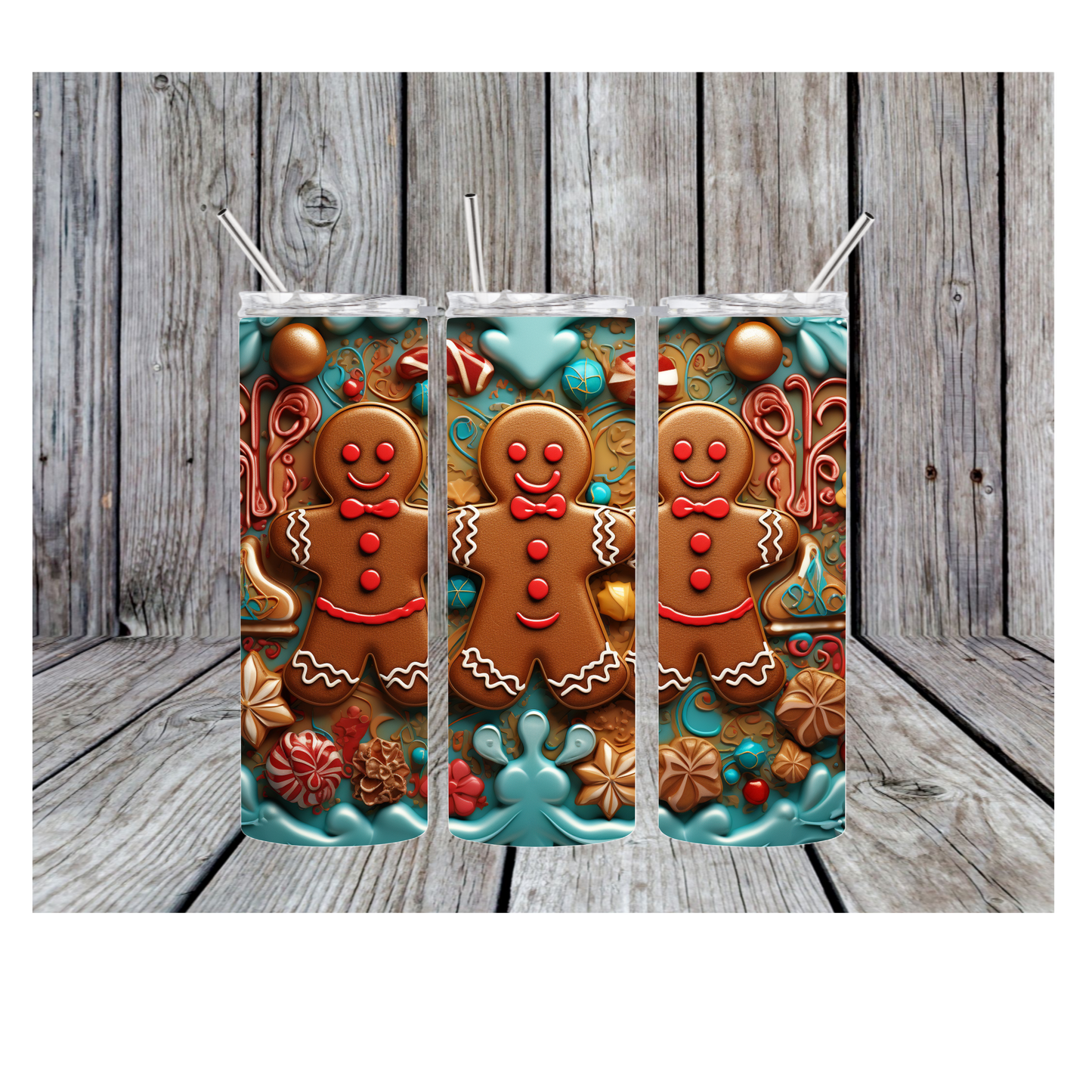 Gingerbread 20oz Skinny Tumbler