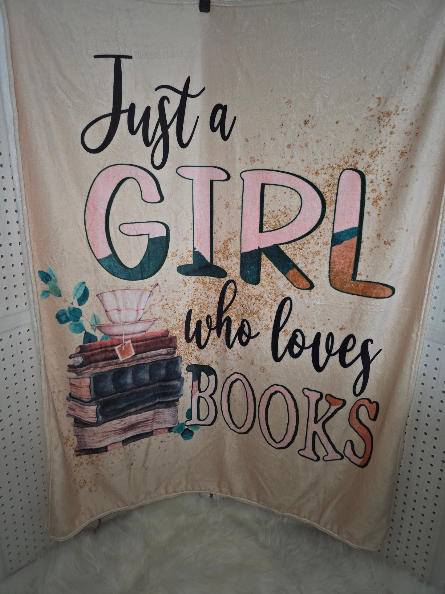 Just A Girl Who Loves Books - Throw Blanket