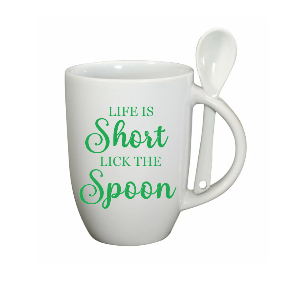 Life is Short Mug with Spoon
