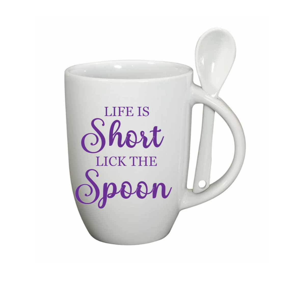 Life is Short Mug with Spoon