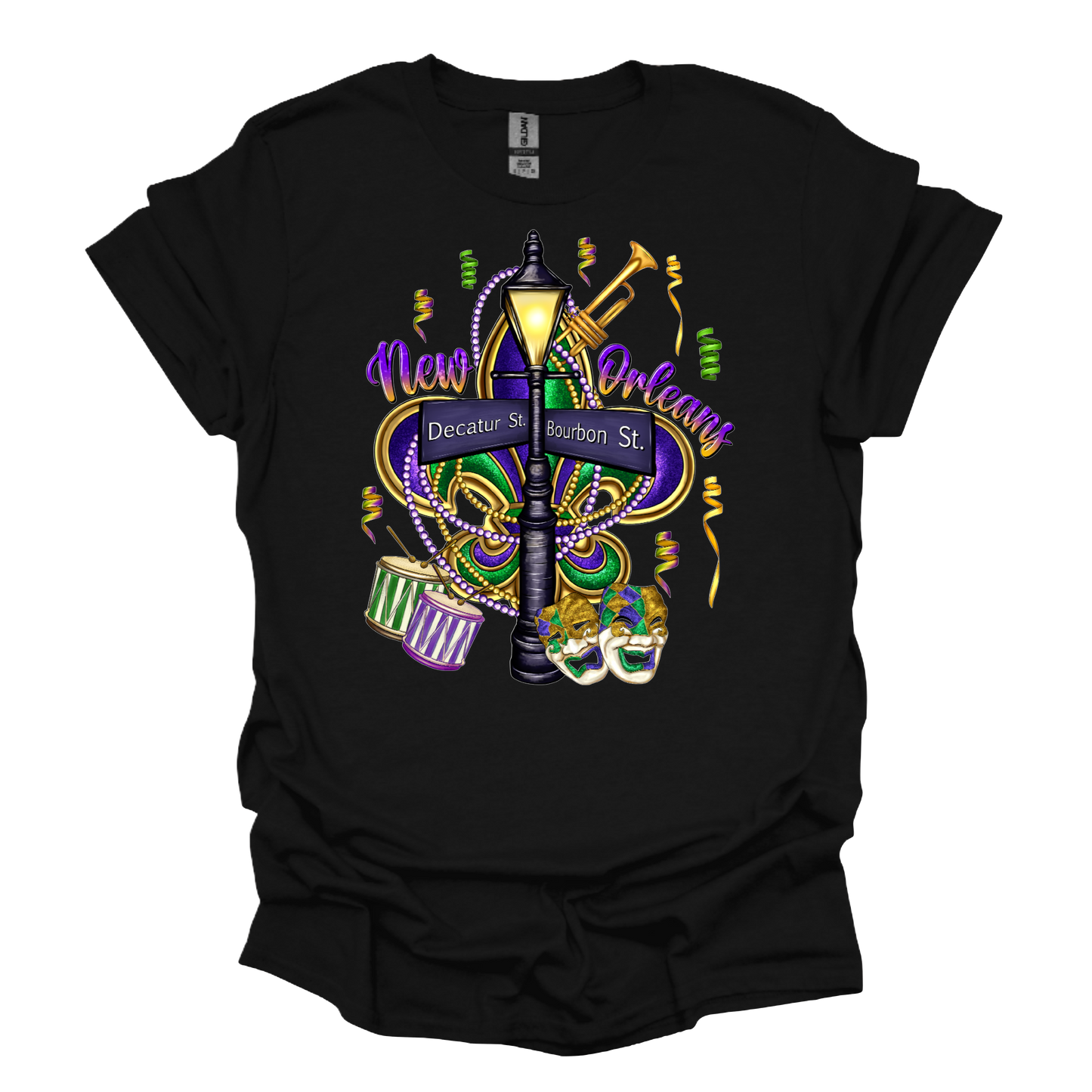 Mardi Gras Street Sign T-Shirt or Hoodie
