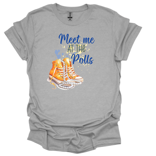 Meet Me At The Polls – Gold Chucks T-Shirt