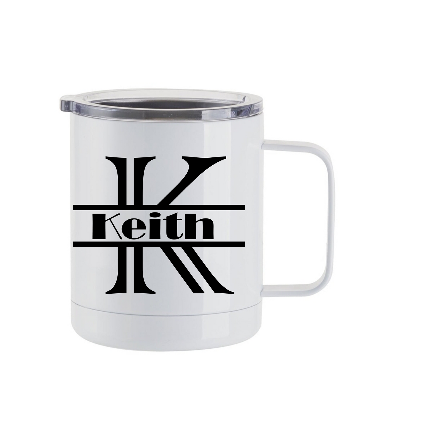 Split Monogram Letter Mug