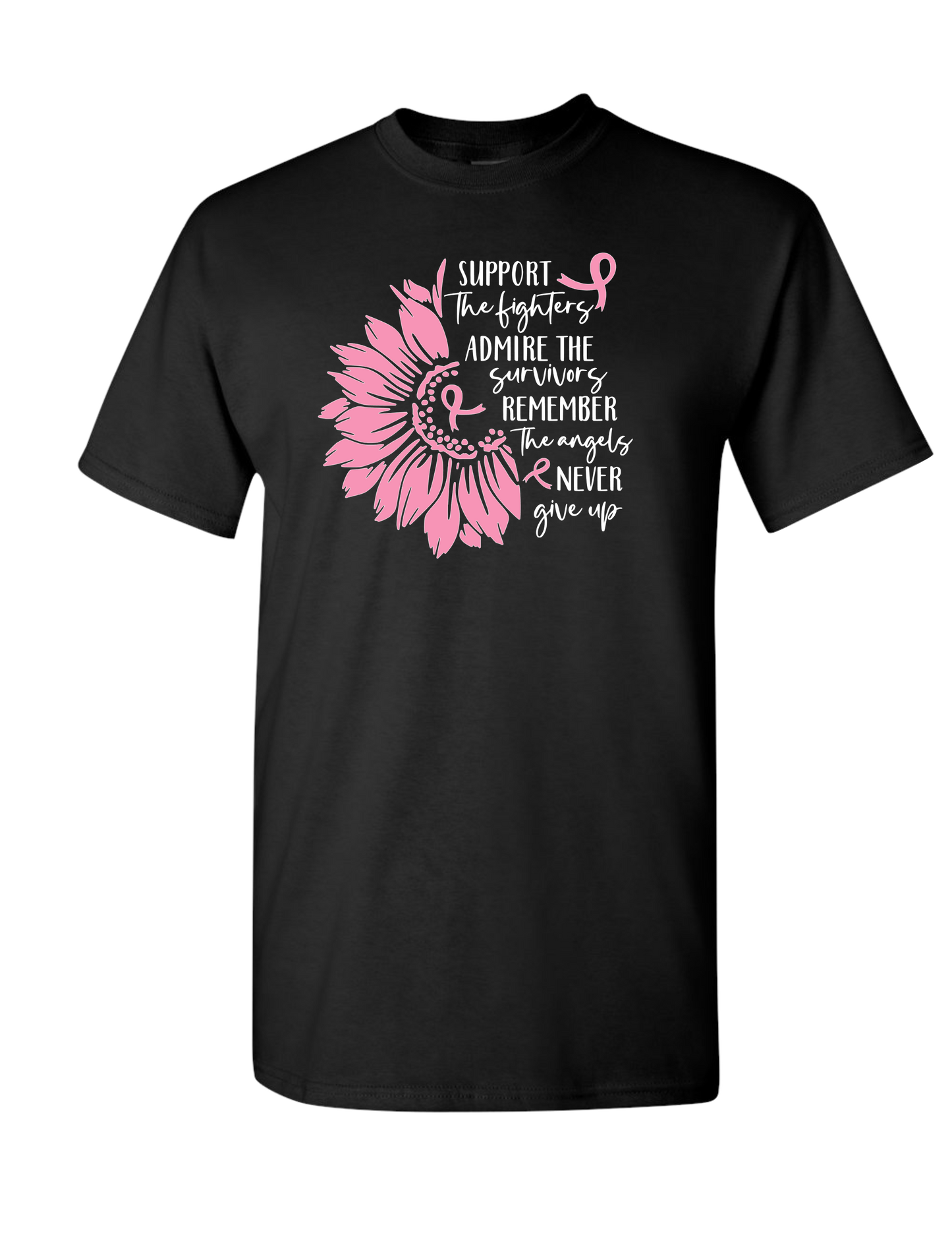 Pink Sunflower Support Breast Cancer Awareness