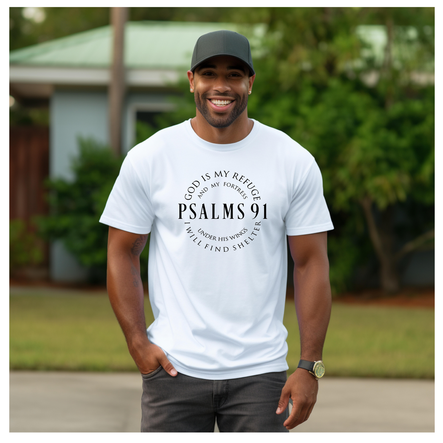 Psalms 91 T-Shirt (Made in the USA🇺🇸)