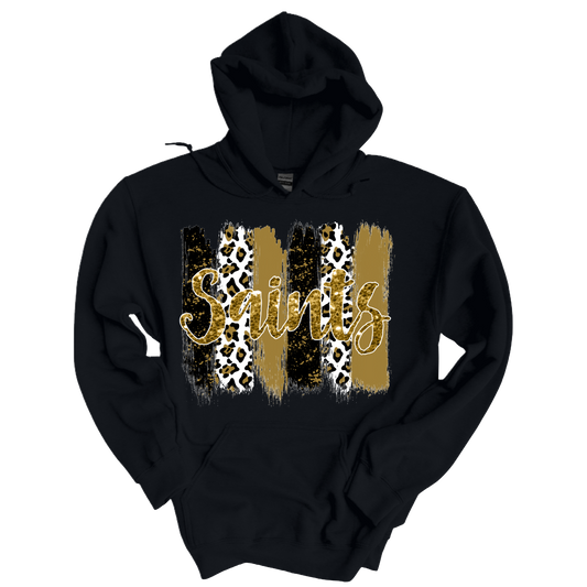 Saints Faux Glitter Brushstrokes Hoodie