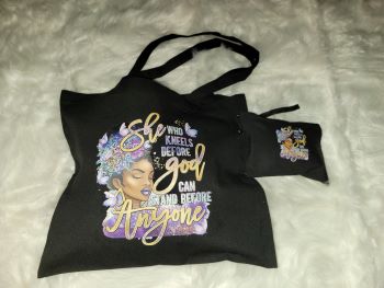 Canvas Tote Bag-She Who Kneels Before God-Lavender