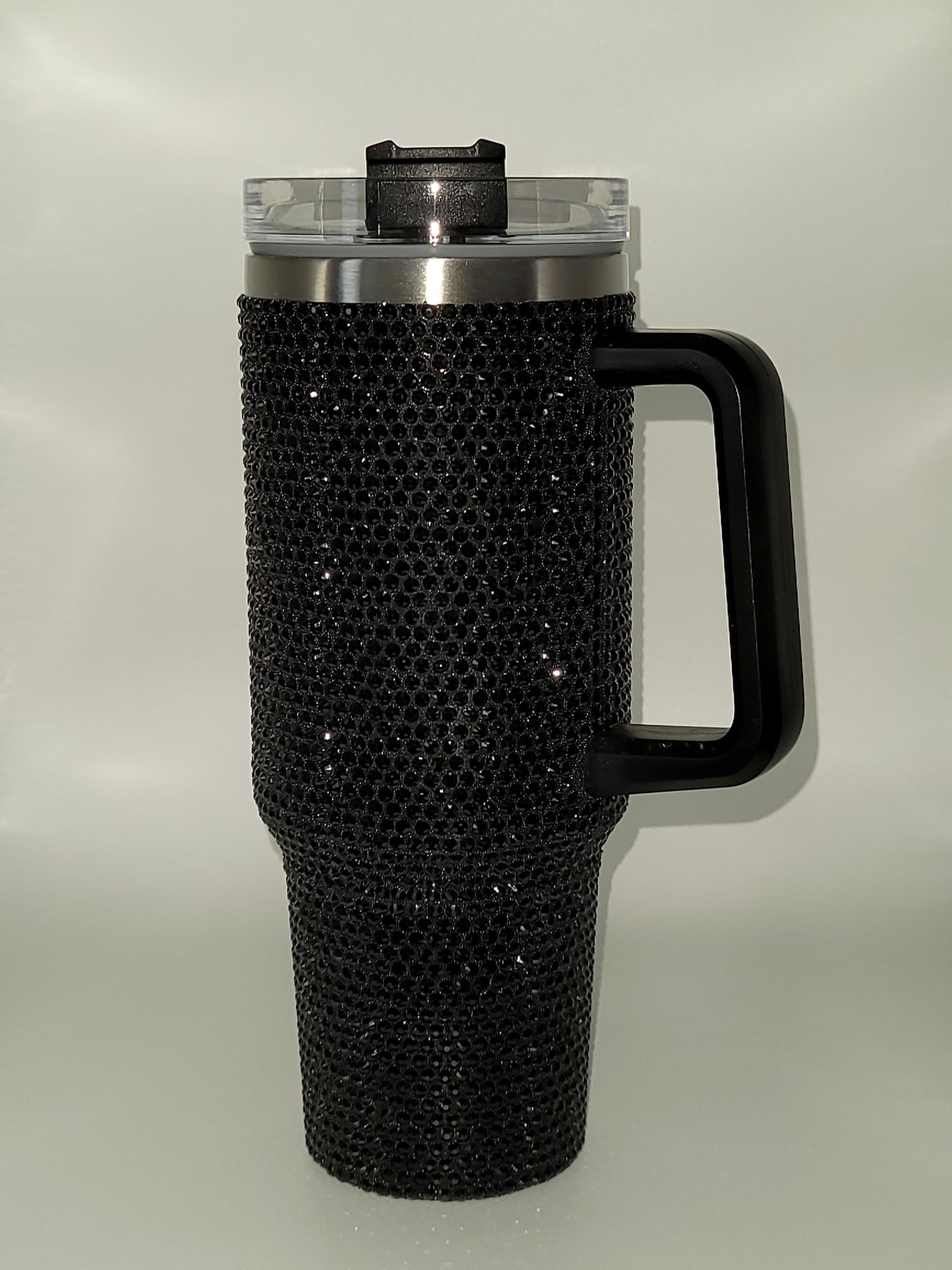 40oz Bling Tumbler with Handle - Hot Pink
