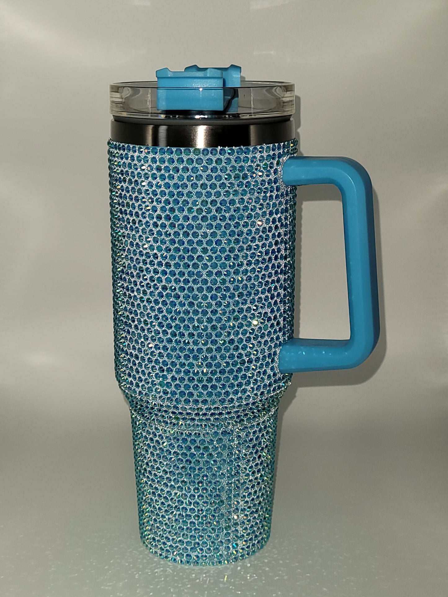 40oz Bling Tumbler with Handle - Hot Pink