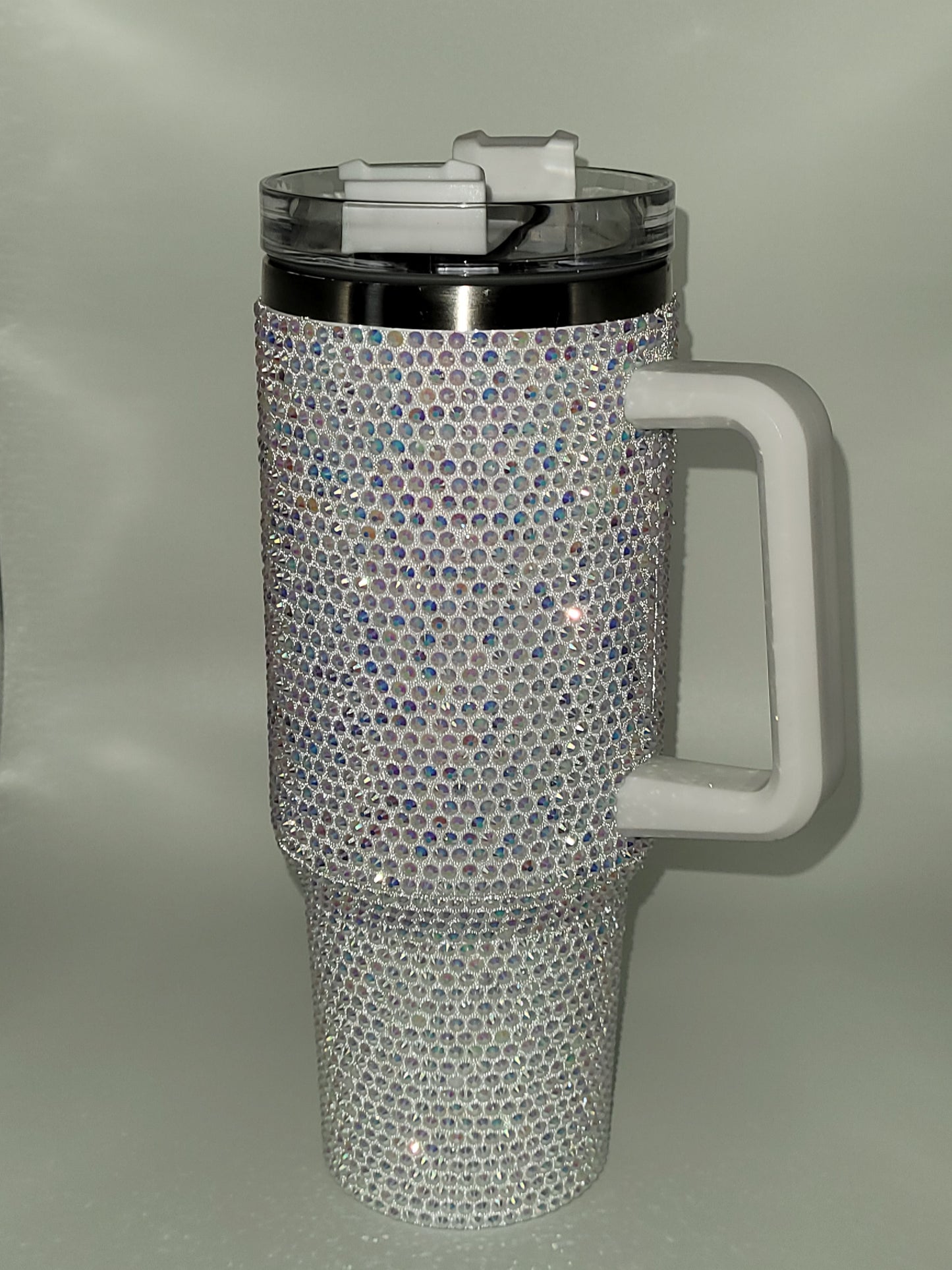 40oz Bling Tumbler with Handle - Hot Pink