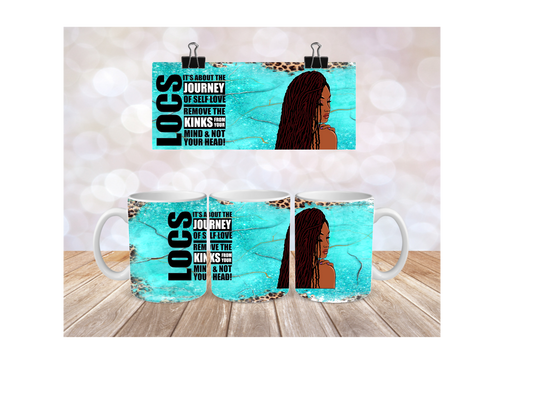 Locs Journey Turquoise Ceramic Mug