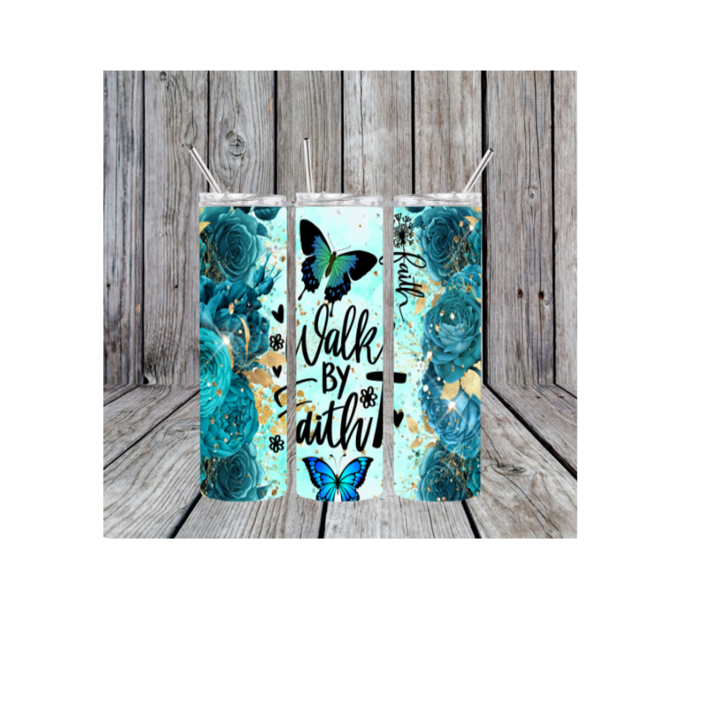 Walk by Faith 20oz Skinny Tumbler (Made in the USA)
