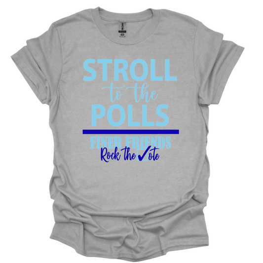 Stroll To The Polls Light Blue