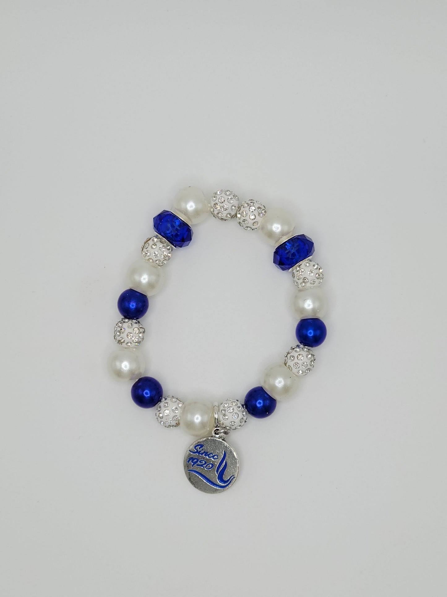 Zeta Phi Beta Dove Silver Background Bracelet