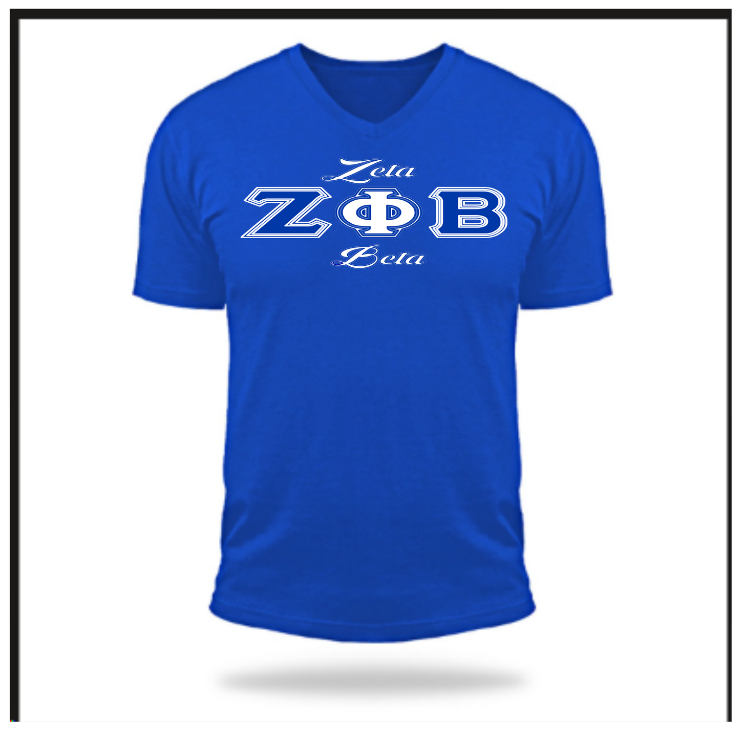 Zeta Phi Beta V-Neck with Greek letters