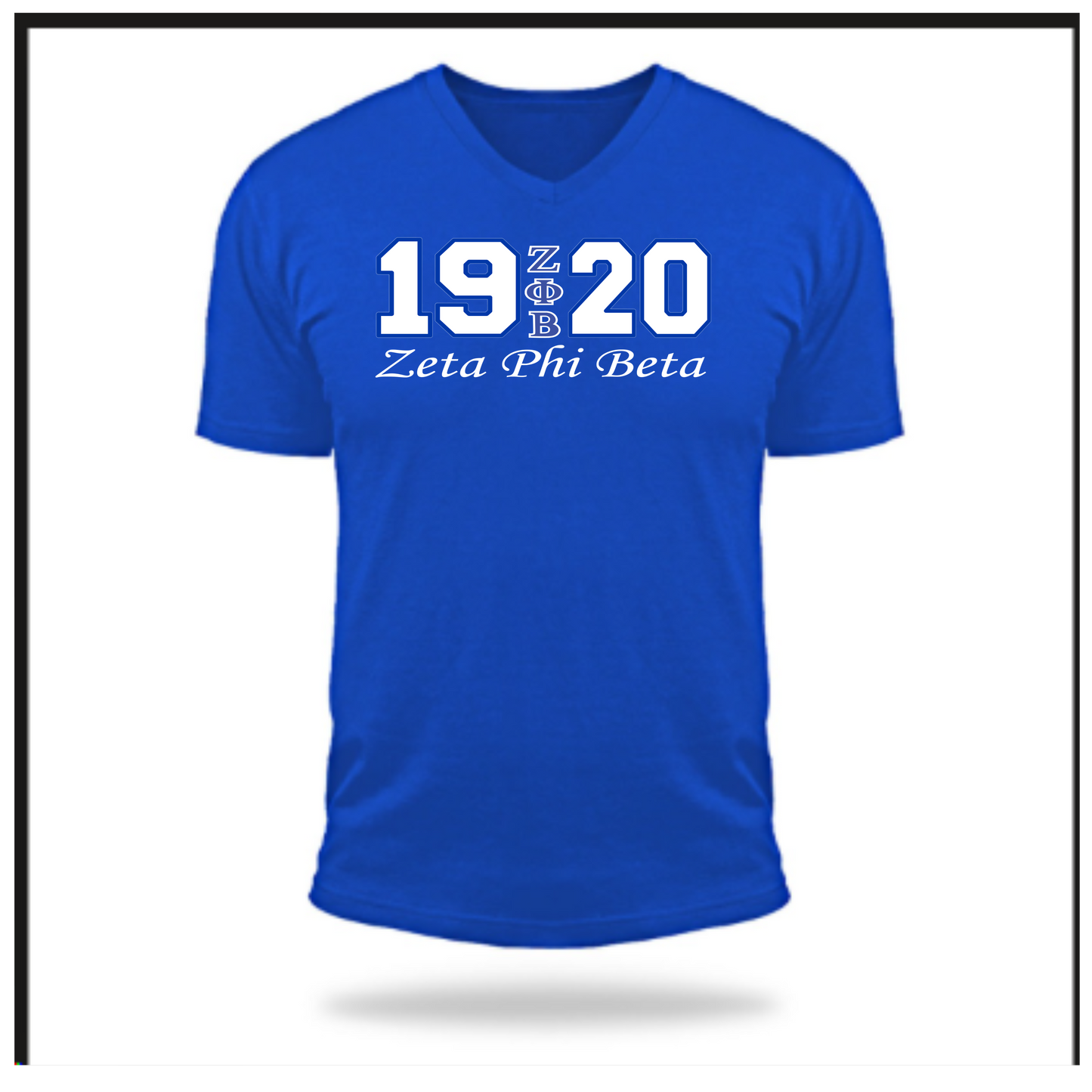 Zeta Phi Beta V-Neck 1920 Split T-shirt
