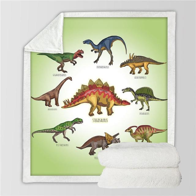 Jurassic Cartoon Boys Girl Throw Blankets For Beds Home Textile Bedding Outlet