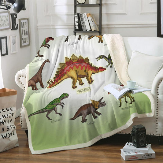 Jurassic Cartoon Boys Girl Throw Blankets For Beds Home Textile Bedding Outlet