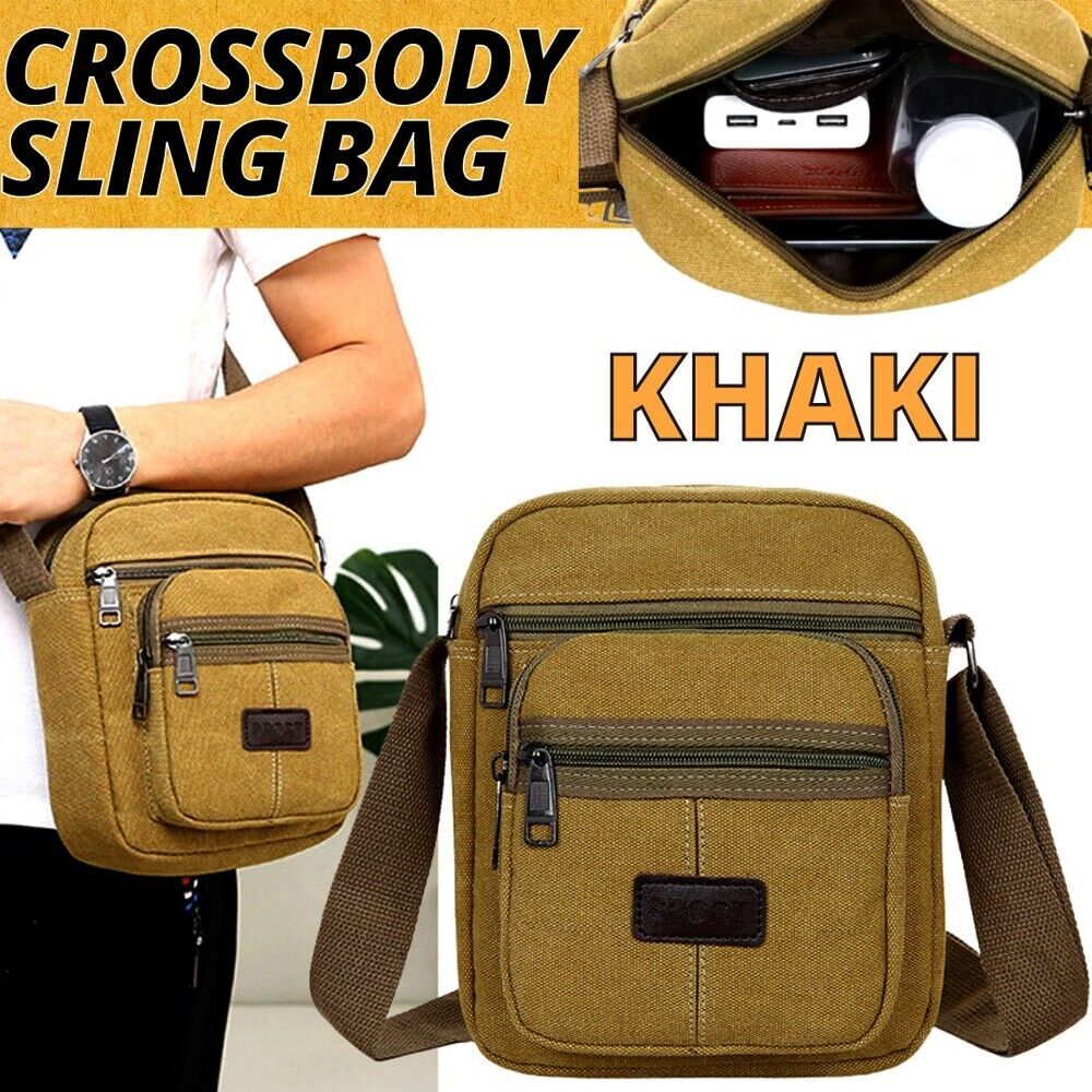 Men's Crossbody Messenger Bag Canvas Bags Casual Shoulder Satchel Handbag Pouch