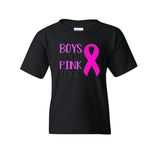 Boys Wear Pink Too Support Breast Cancer Awareness