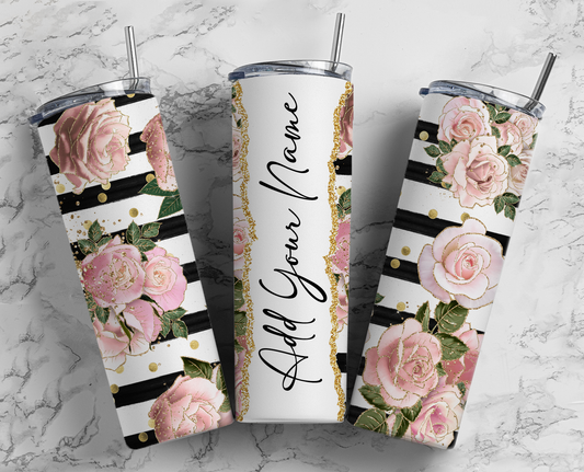 Pink Rose 20oz Skinny Tumbler