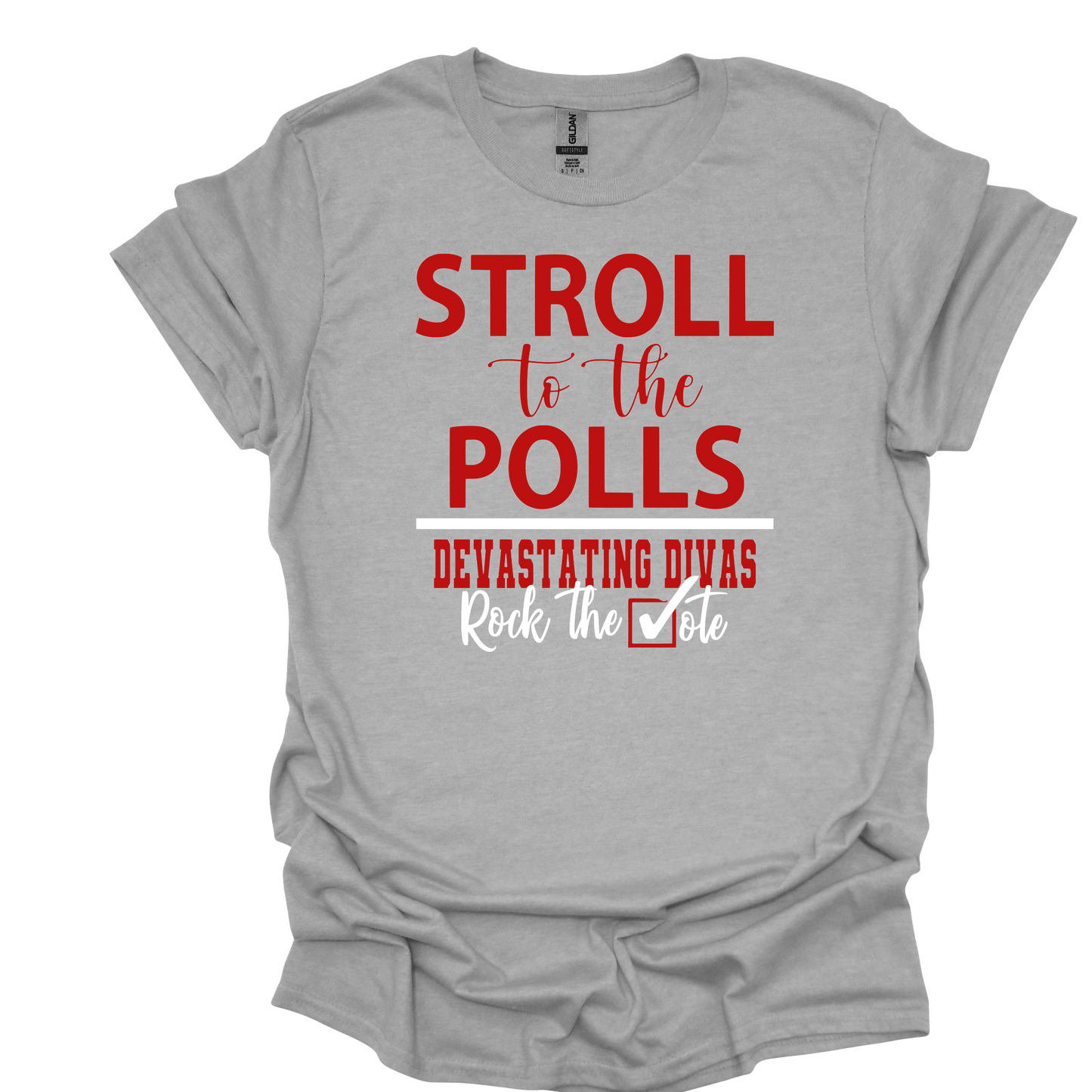 Stroll To The Polls T-Shirt - Red and White