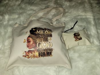 Canvas Tote Bag - Even In The Midst-Gold