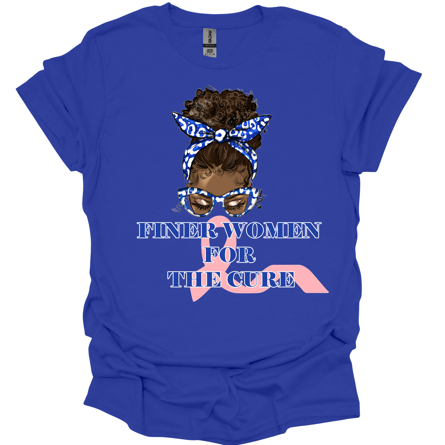 Zeta Phi Beta Finer Women For The Cure Messy Bun T-shirt