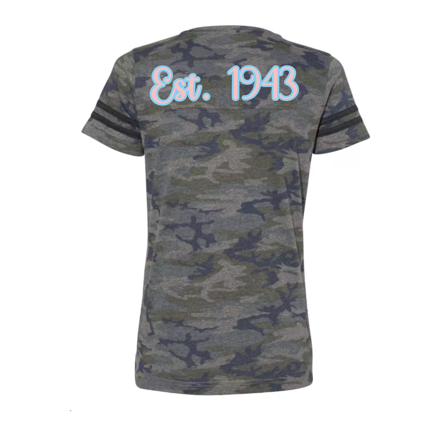 Gamma Phi Delta Camo Football T-shirt