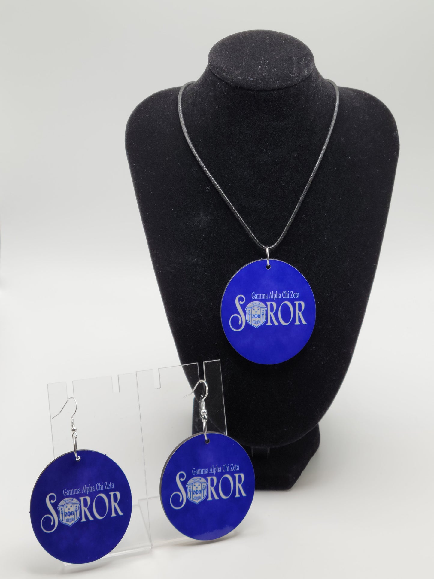 Zeta Phi Beta Soror Earring and Necklace Set - Customizable