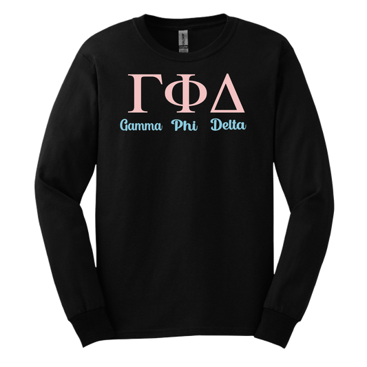 Gamma Phi Delta Greek Letter Long Sleeve Shirt