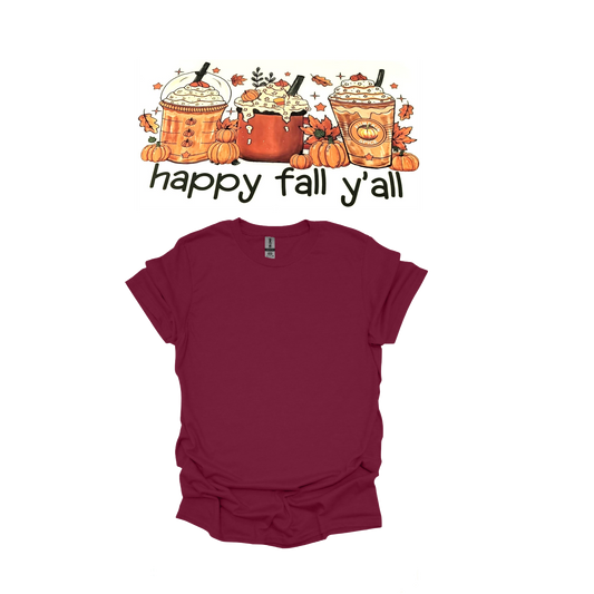 Happy Fall Y'all T-Shirt and Hoodie