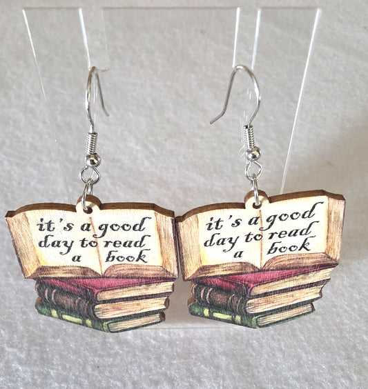 Stacked Books Earrings