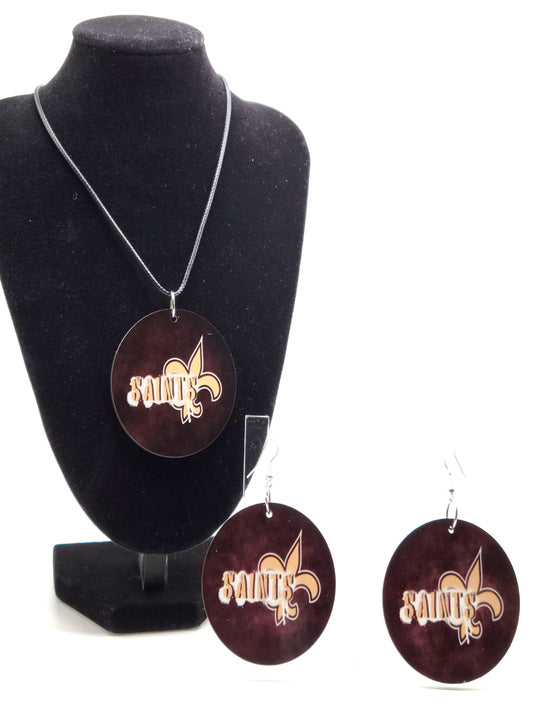 Saints Fleur De Lis Jewelry Set